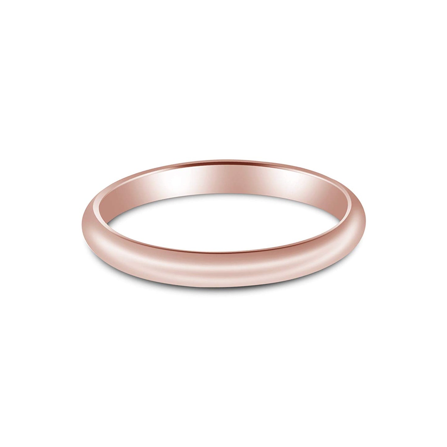 atjewels 14K Rose Gold Over 925 Silver Anniversary Plain Band Ring For Women's MOTHER'S DAY SPECIAL OFFER - atjewels.in