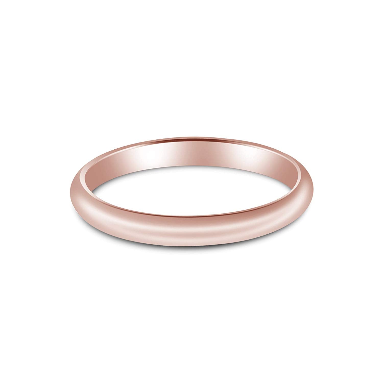 atjewels 14K Rose Gold Over 925 Silver Anniversary Plain Band Ring For Women's MOTHER'S DAY SPECIAL OFFER - atjewels.in