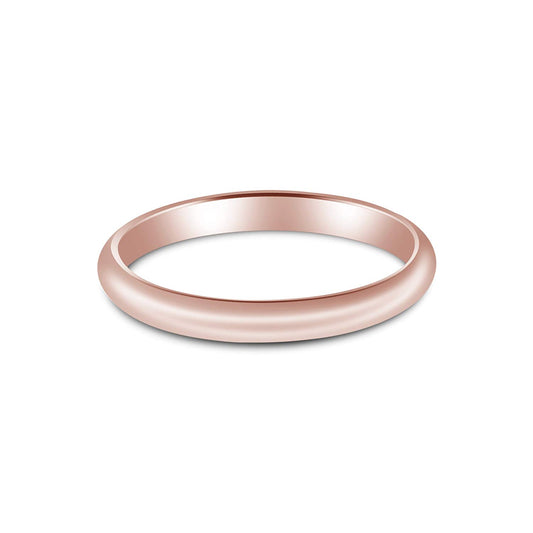 atjewels 14K Rose Gold Over 925 Silver Anniversary Plain Band Ring For Women's MOTHER'S DAY SPECIAL OFFER - atjewels.in