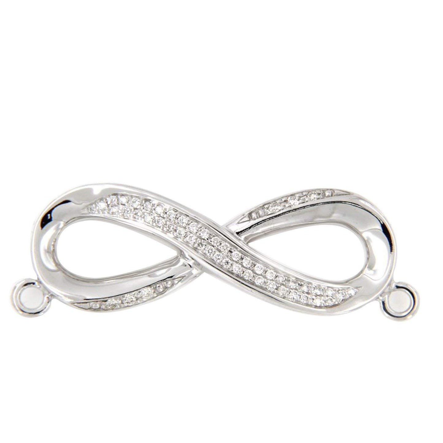 atjewels 925 Sterling Silver White Cubic Zirconia Infinity Pendant Without Chain MOTHER'S DAY SPECIAL OFFER - atjewels.in