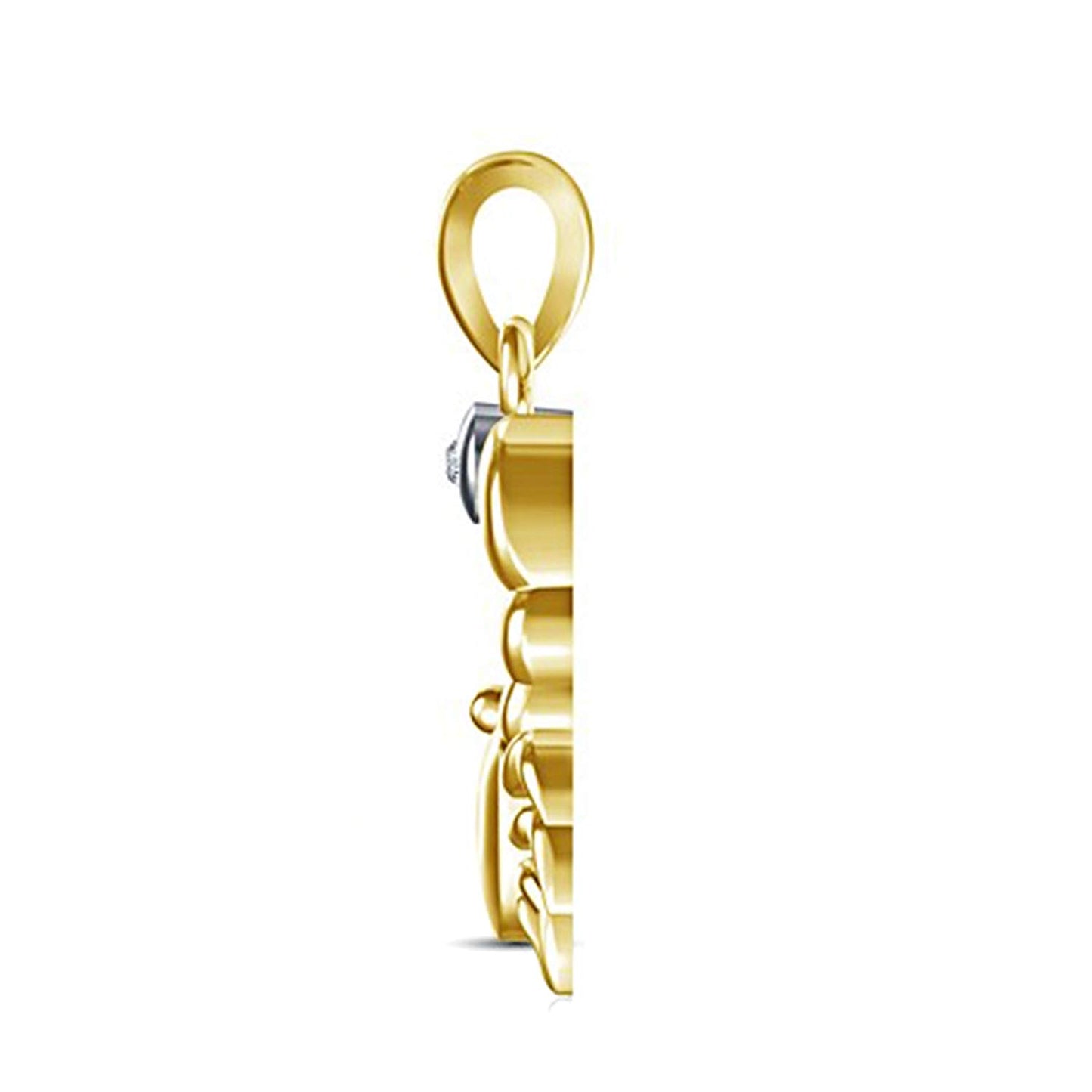 atjewels 14K Gold Over 925 Sterling Silver White CZ 12 Constellations Zodiac Pendant - atjewels.in