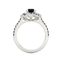 atjewels Solid 925 Sterling Silver Round Cut White & Black CZ  Princess Engagement Ring MOTHER'S DAY SPECIAL OFFER - atjewels.in