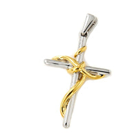 atjewels Elegant Design 14k White & Yellow Gold Over .925 Silver Exclusive Cross Pendant Gift On Christmas Day MOTHER'S DAY SPECIAL OFFER - atjewels.in