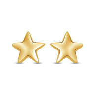 atjewels Star Stud Earrings in 14k Yellow Gold Plated on 925 Sterling Silver MOTHER'S DAY SPECIAL OFFER - atjewels.in