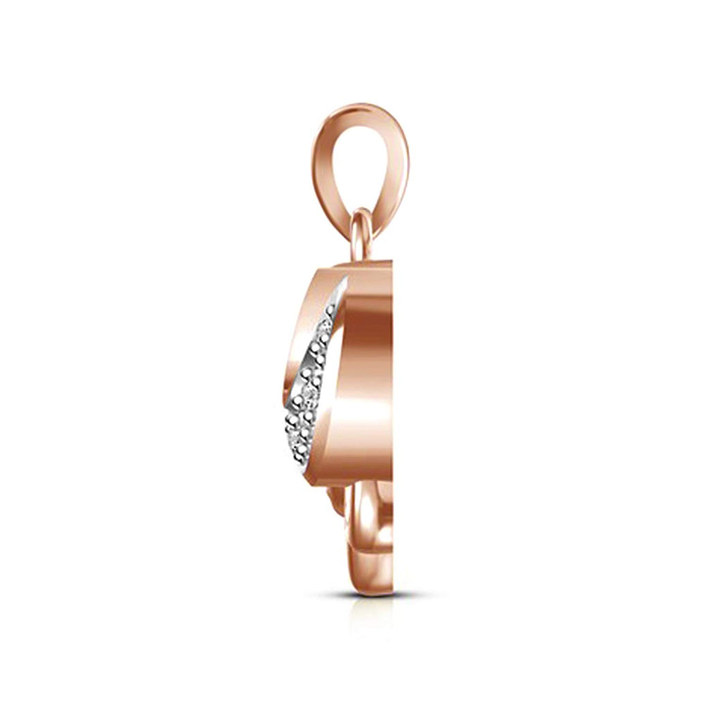 atjewels 18K Rose Gold Plated On 925 Sterling Silver Round White Zirconia Aries Zodiac Pendant MOTHER'S DAY SPECIAL OFFER - atjewels.in