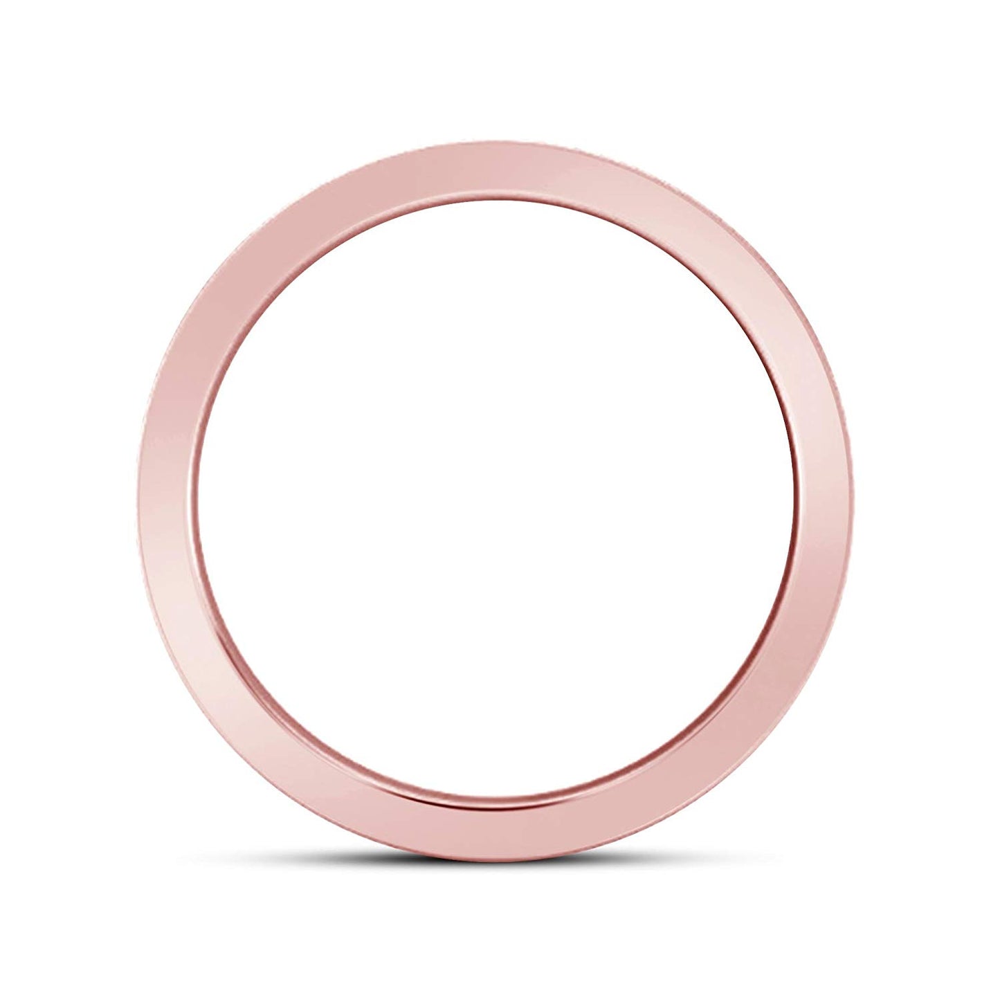 atjewels 18K Rose Gold Over 925 Sterling Silver Plain Wedding Band Ring For Men's MOTHER'S DAY SPECIAL OFFER - atjewels.in