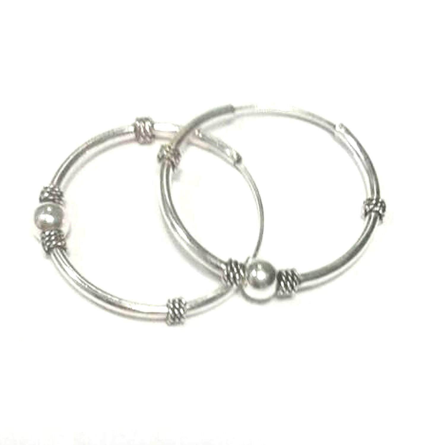 atjewels .925 Sterling Silver Hoop Earrings For Girl's and Women's For MOTHER'S DAY SPECIAL OFFER - atjewels.in