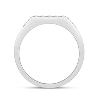 atjewels 18K White Gold Over 925 Sterling Silver Princess Cut White CZ Wedding Band Ring MOTHER'S DAY SPECIAL OFFER - atjewels.in