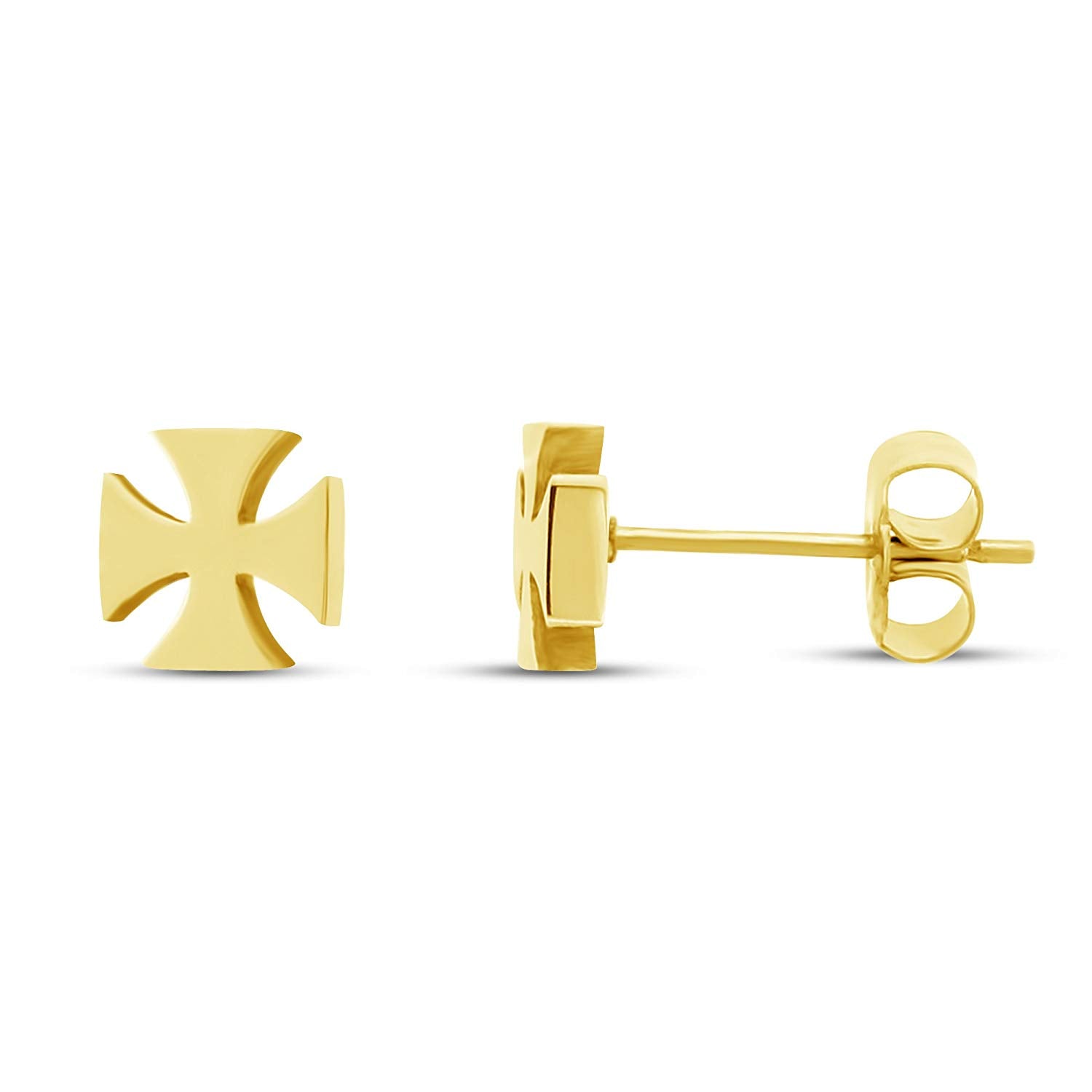 Simple Cubic Zirconia Stone Stud Earrings in Gold | Uncommon James