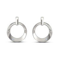 atjewels Round White Zirconia 14K White Gold Over 925 Silver Dewy Iren Earrings MOTHER'S DAY SPECIAL OFFER - atjewels.in