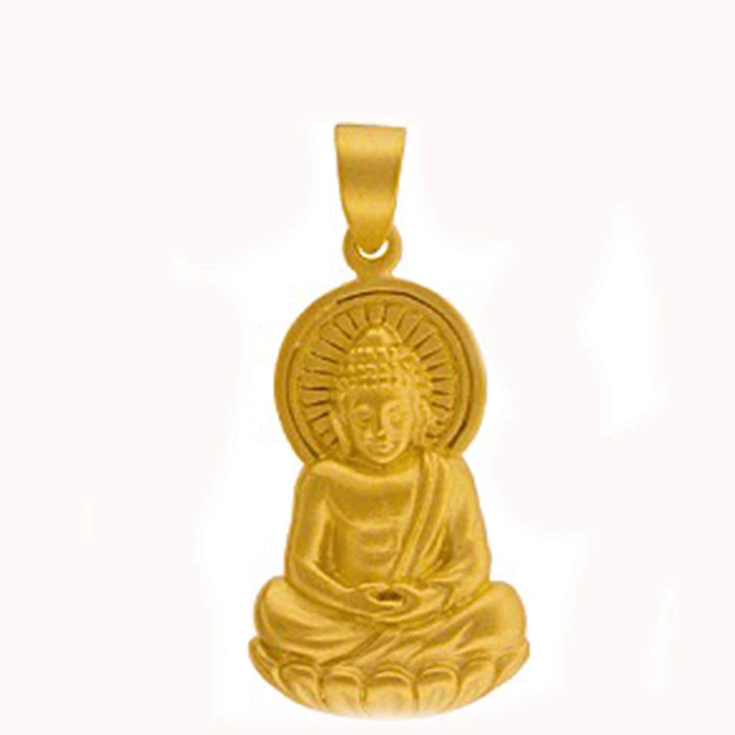 atjewels14K Yellow Gold Over .925 Sterling Silver Buddha Pendant For Uniex MOTHER'S DAY SPECIAL OFFER - atjewels.in