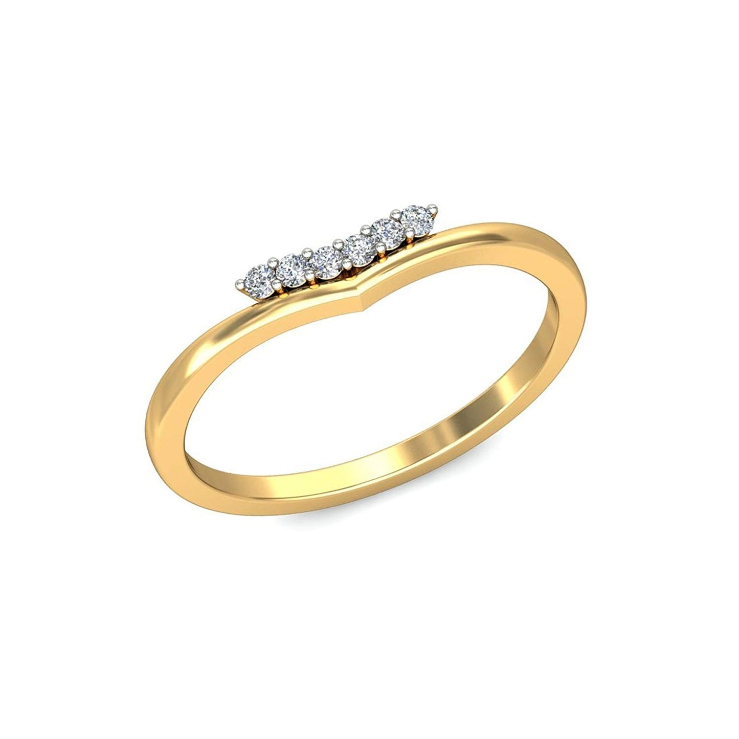 atjewels 14K Yellow and White Gold Over 925 Sterling Silver Round White Zirconia Engagement Ring MOTHER'S DAY SPECIAL OFFER - atjewels.in