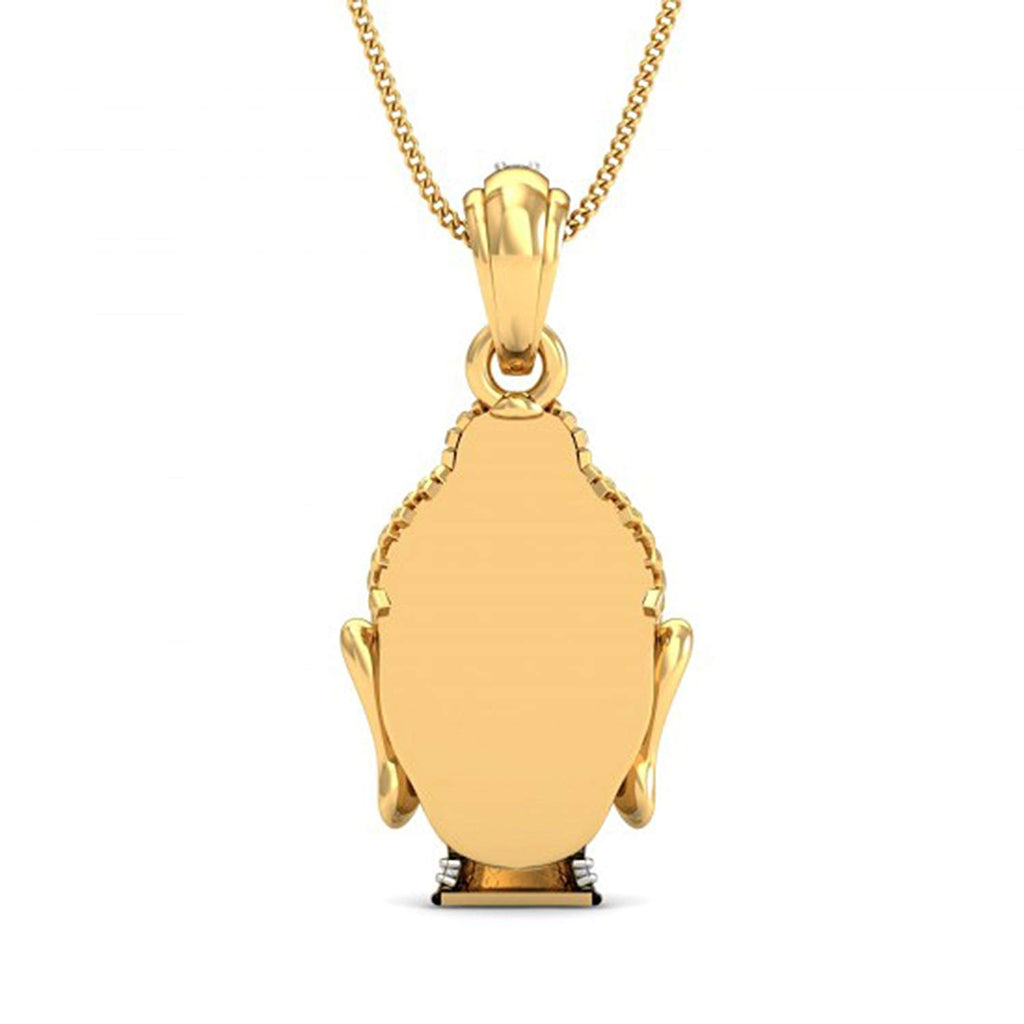 atjewels For Unisex 14K Yellow Gold Plated .925 Sterling Silver Buddha Pendant w/ 22" Chain MOTHER'S DAY SPECIAL OFFER - atjewels.in