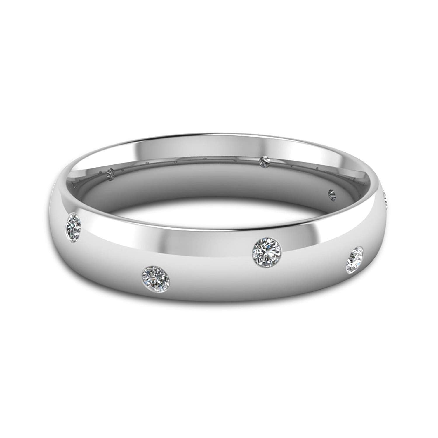 atjewels Round White Zirconia 14k Rose Gold Over .925 Sterling Eternity Band Ring Holi Special Offers MOTHER'S DAY SPECIAL OFFER - atjewels.in