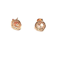 atjewels Round Cut White CZ 14k Rose Gold Over 925 Sterling Silver Round Stud Earrings For Girl's and Women's For MOTHER'S DAY SPECIAL OFFER - atjewels.in
