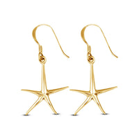 atjewels Offer Star Dangle Earrings For Women/Girls in 18k Yellow Gold Plated on 925 Sterling Silver MOTHER'S DAY SPECIAL OFFER - atjewels.in