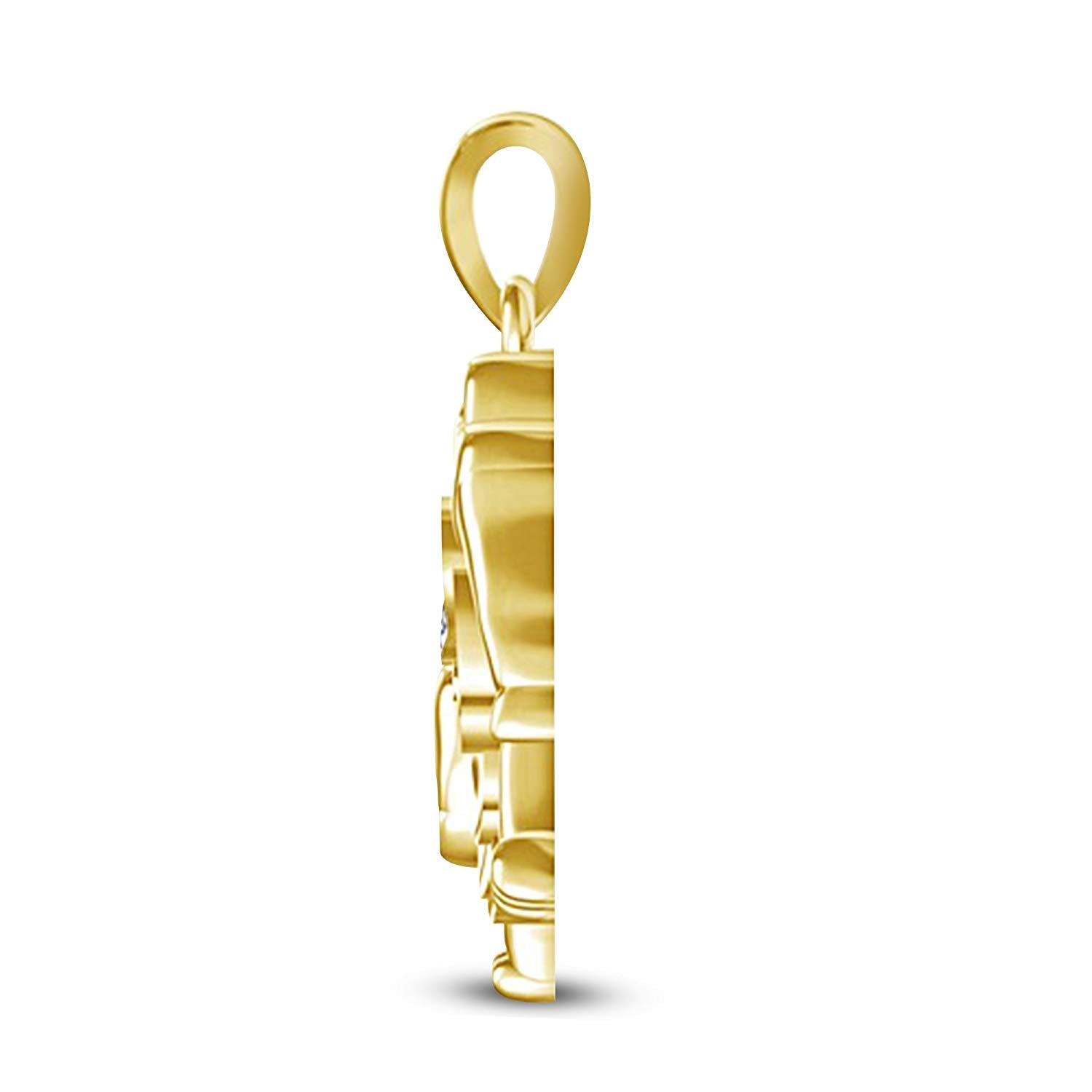 atjewels 14K Gold Over 925 Sterling Silver White CZ 12 Constellations Zodiac Pendant - atjewels.in