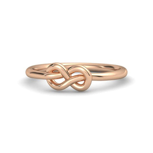 atjewels 14k Rose Gold Over .925 Sterling Silver Infinity Wedding Band Ring For Women's and Girl's - atjewels.in