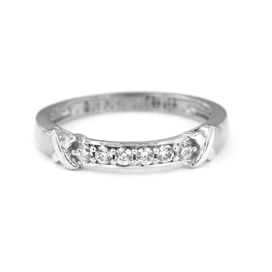 atjewels 0.41 CT White Cubic Zirconia with 18K White Gold Plated Sterling Silver Round Cut Engagement Ring MOTHER'S DAY SPECIAL OFFER - atjewels.in