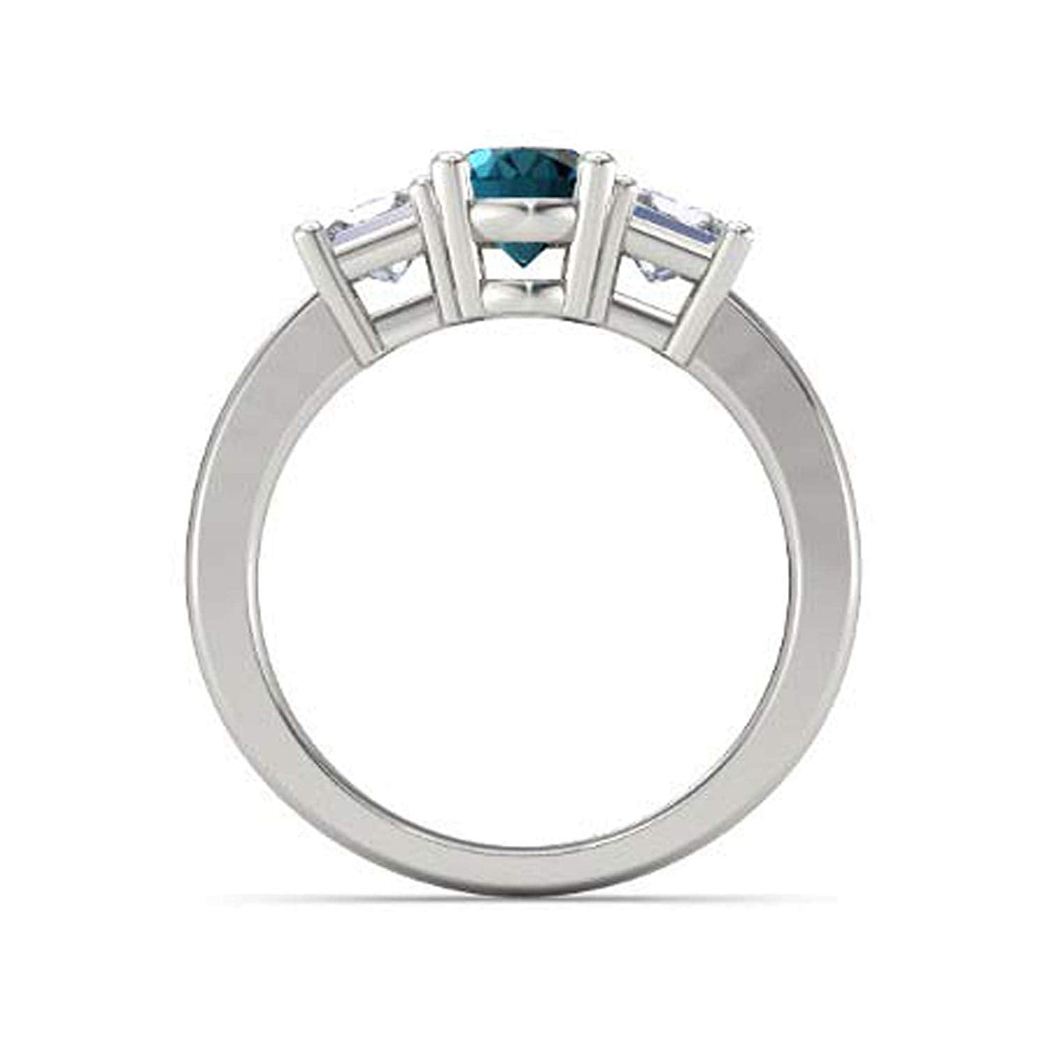 atjewels .925 Sterling Silver Oval Shape Blue Topaz Engagement/Wedding Ring Variation For Women's & Girl's - atjewels.in