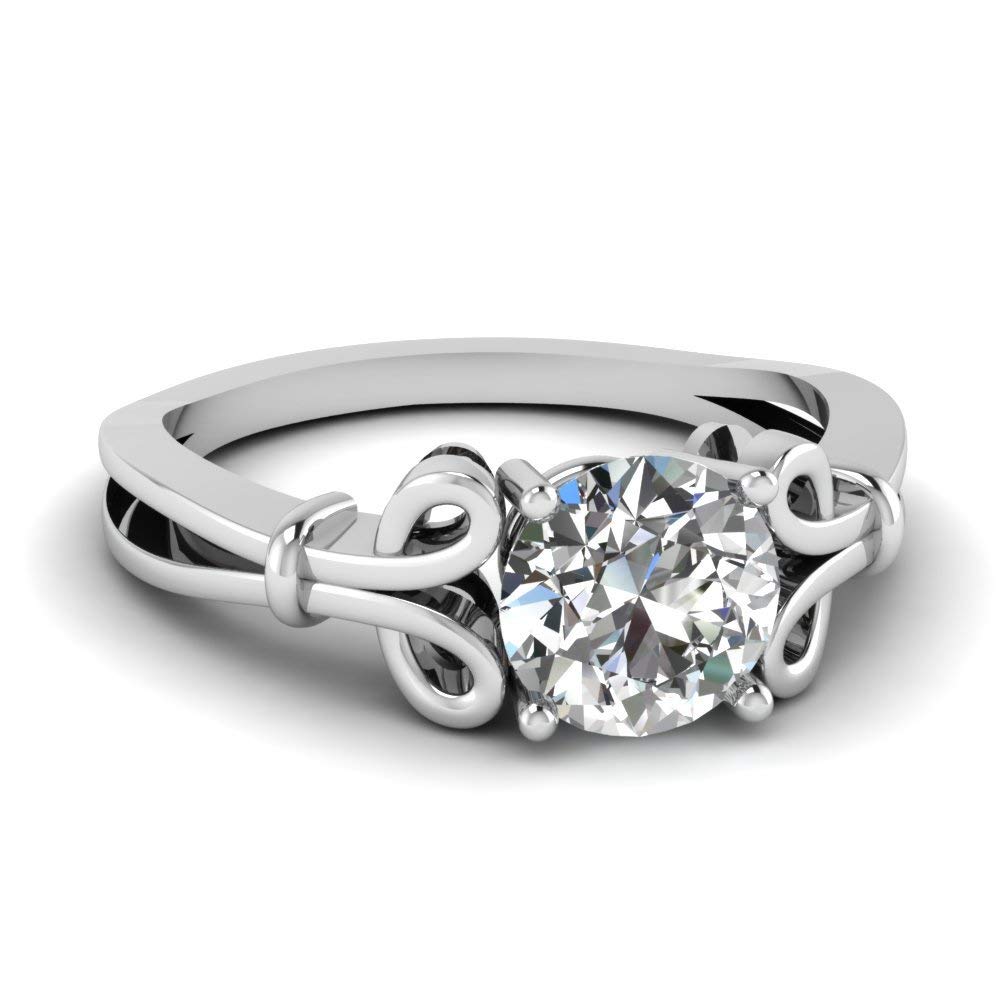 atjewels 18K White Gold Over .925 Silver With White CZ Diamond Bow Pattern Ring For Women MOTHER'S DAY SPECIAL OFFER - atjewels.in