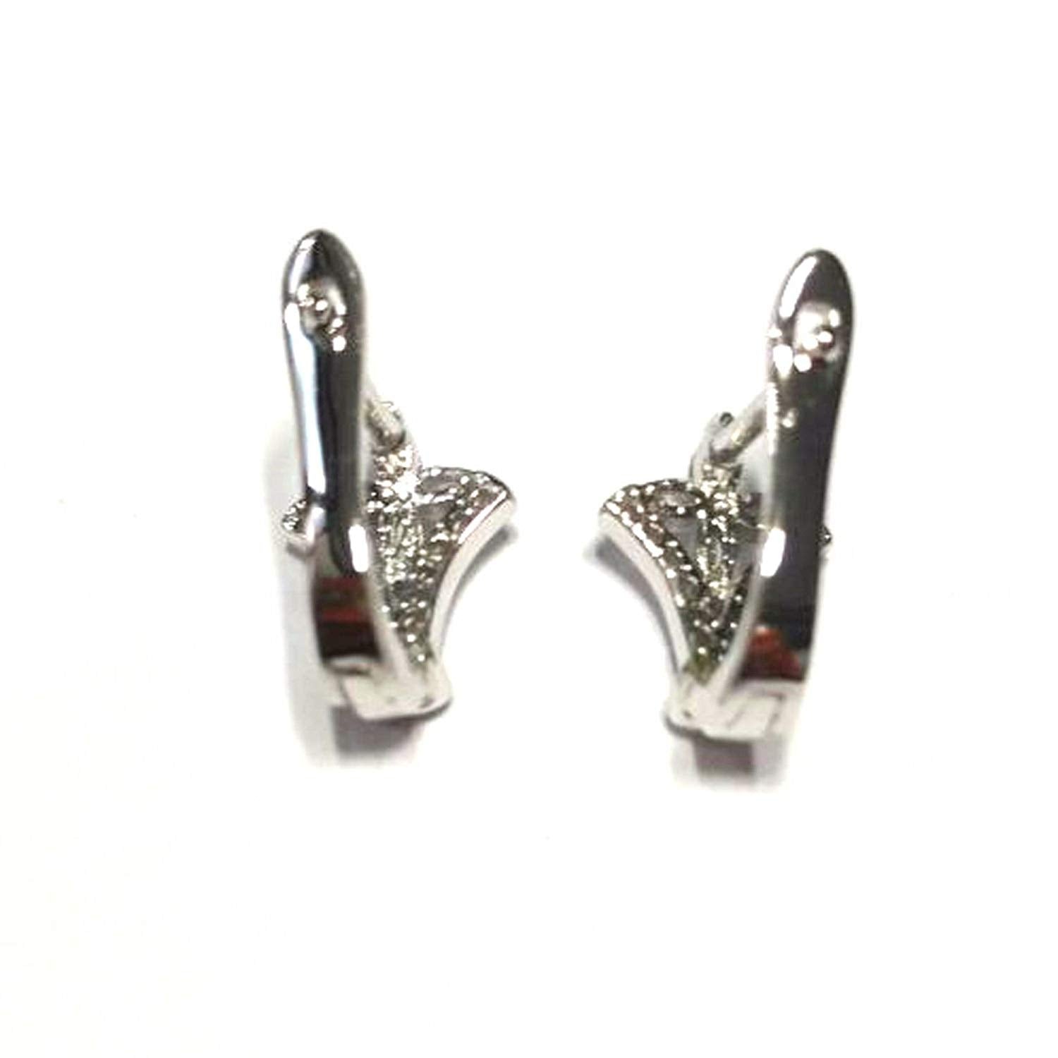 atjewels Round Cut White CZ 925 Sterling Silver Fancy Flower Hoop Earrings For Girl's and Women's For MOTHER'S DAY SPECIAL OFFER - atjewels.in