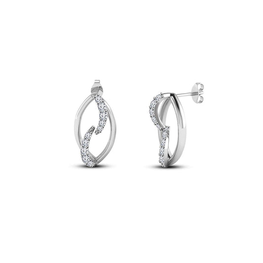 atjewels 14k Yellow Gold Over .925 Sterling Silver w/ Round Cut White CZ Selectable Earrings For Girl's & Women's Earrings - atjewels.in