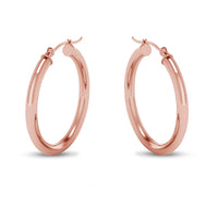 atjewels Hoop Earrings in 18k Rose Gold Plated on 925 Sterling Silver MOTHER'S DAY SPECIAL OFFER - atjewels.in