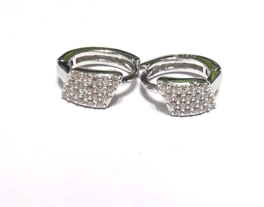 atjewels Round Cut White 925 Sterling Silver Hoop Earrings For Girl's and Women's For MOTHER'S DAY SPECIAL OFFER - atjewels.in