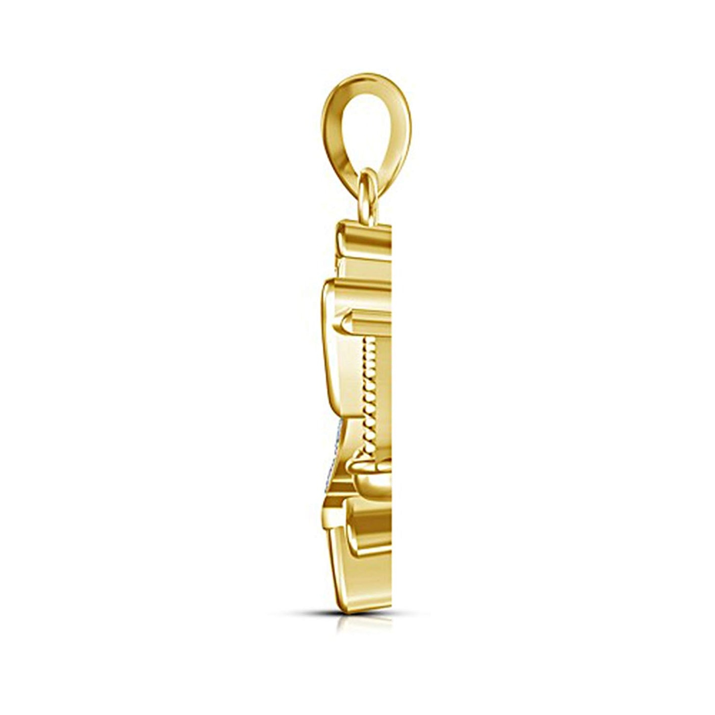 atjewels 14K Gold Over 925 Sterling Silver White CZ 12 Constellations Zodiac Pendant - atjewels.in