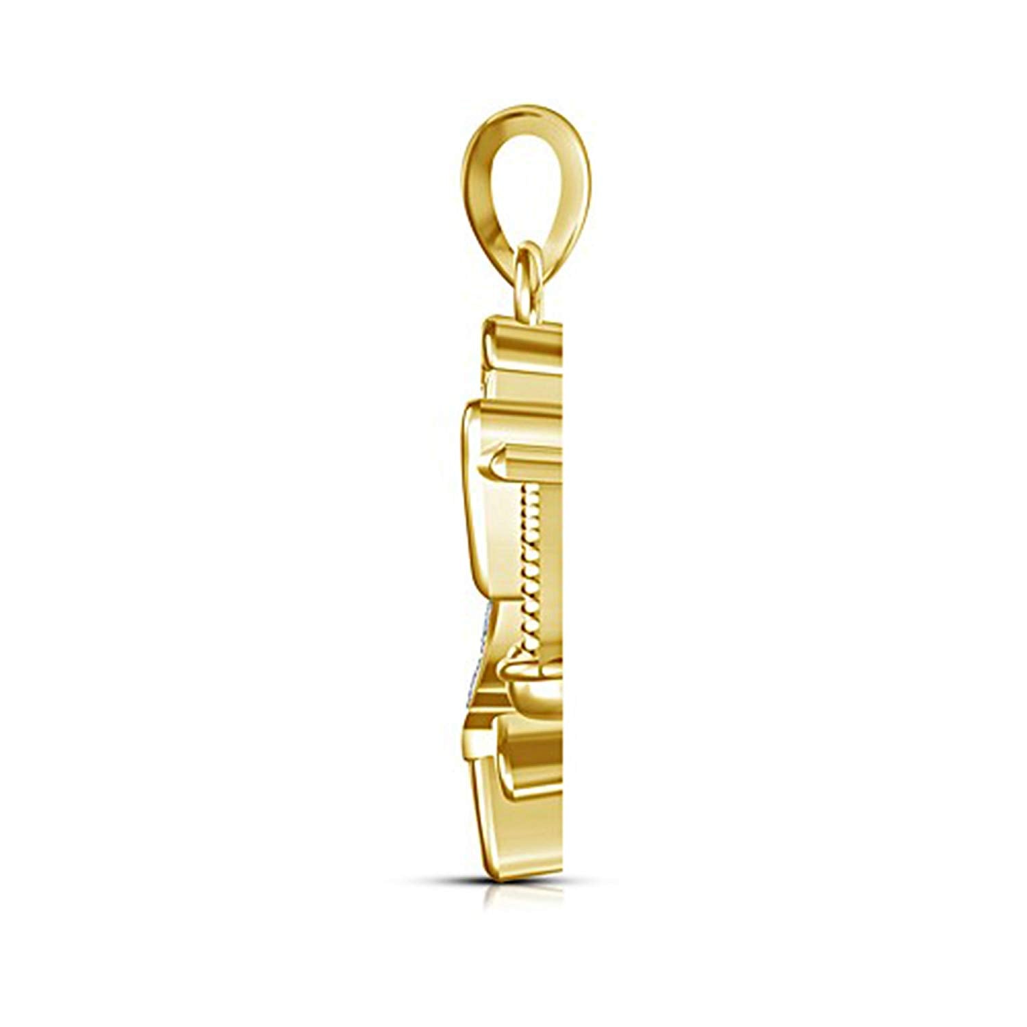 atjewels 14K Gold Over 925 Sterling Silver White CZ 12 Constellations Zodiac Pendant - atjewels.in