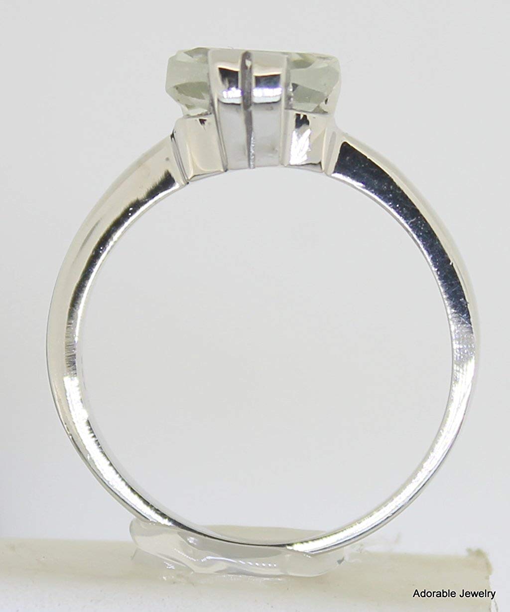 atjewels 925 Sterling Silver Triangle Cut Green Amethesty Solitaire Size US 7 MOTHER'S DAY SPECIAL OFFER - atjewels.in