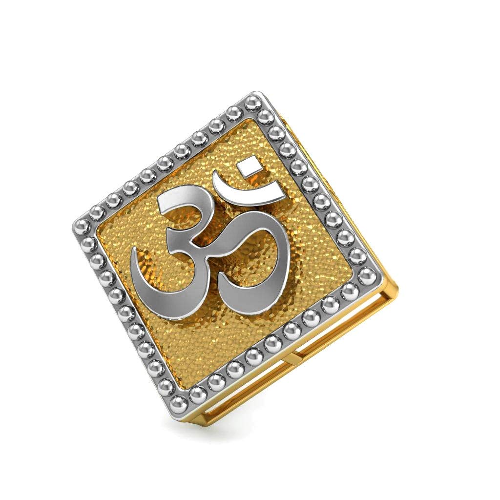 atjewels 14K Two Tone Gold Over .925 Sterling Silver Om Pendant For All Ocassion MOTHER'S DAY SPECIAL OFFER - atjewels.in