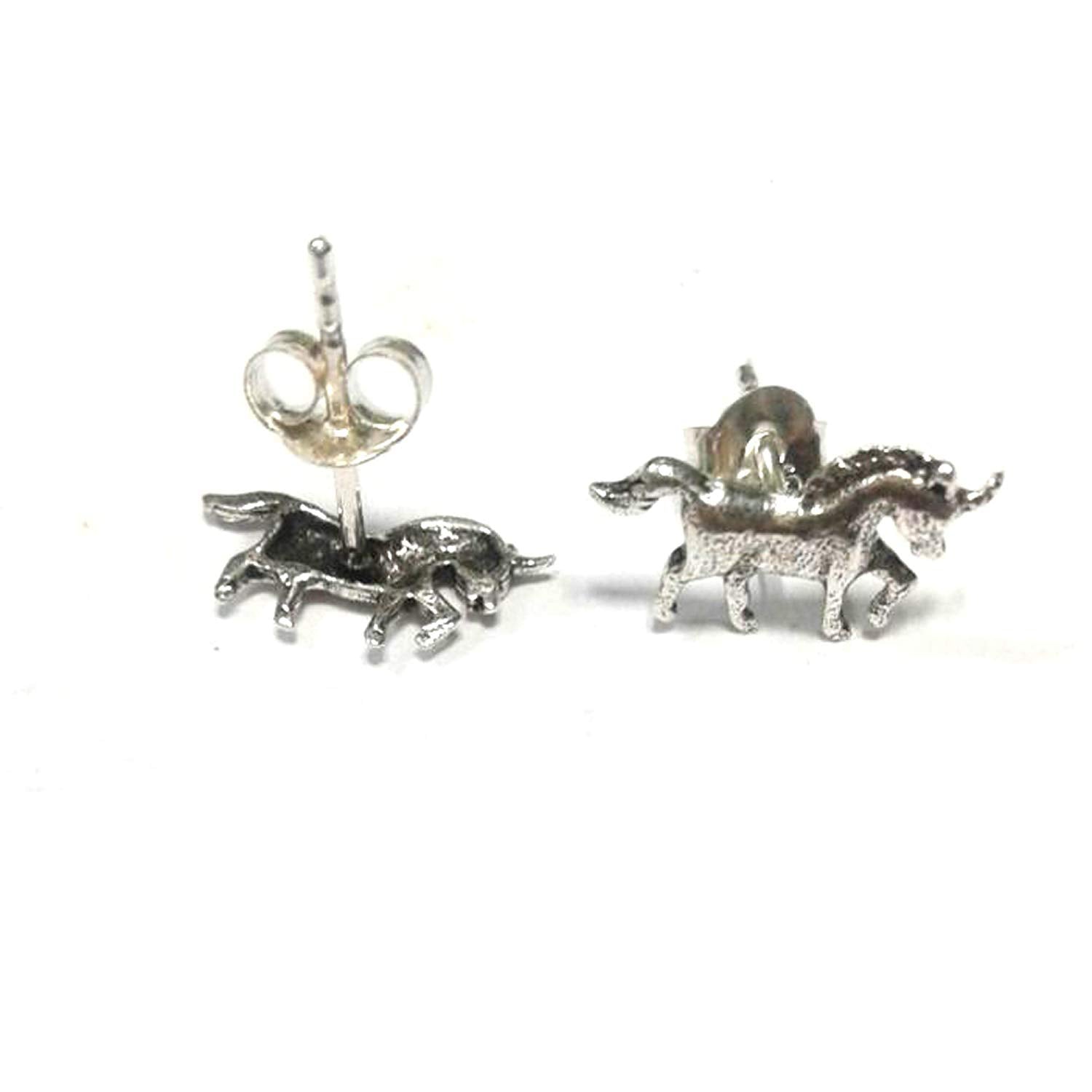 atjewels Oxidised .925 Sterling Silver Horse Stud Earrings For Girl's and Women's For MOTHER'S DAY SPECIAL OFFER - atjewels.in
