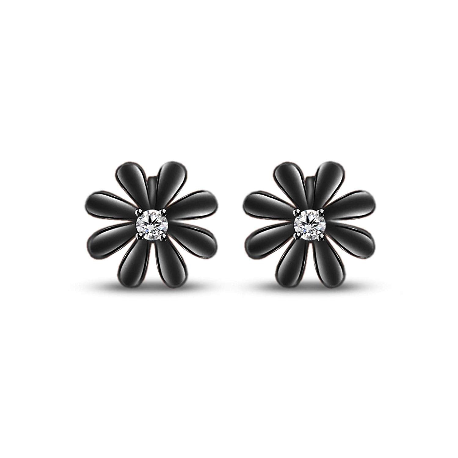 Simply Vera Vera Wang Black Rose Drop Earrings