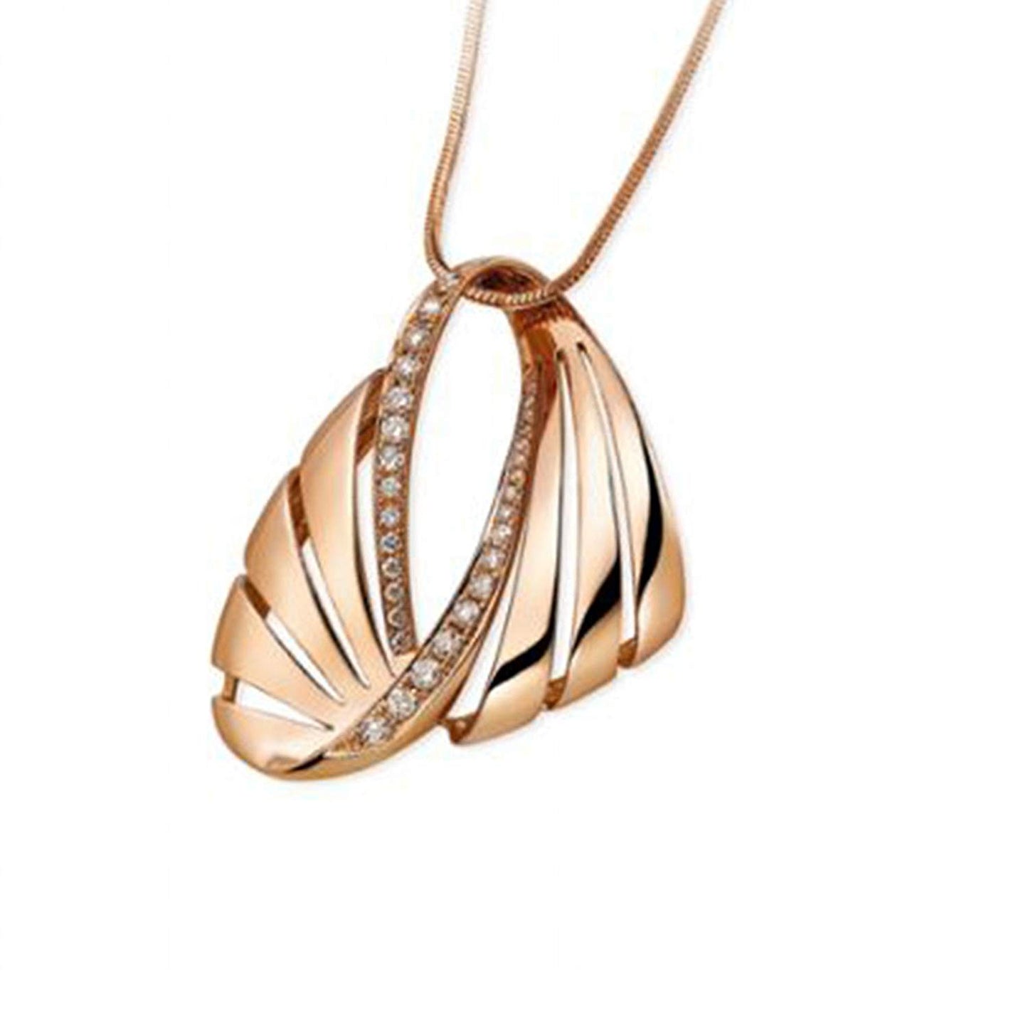 atjewels Round Cut White CZ 14k Rose Gold Over .925 Sterling Silver Cocktail Pendant, Earrings & Ring For Girl's & Women's - atjewels.in