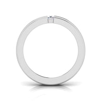 atjewels 14K White Gold Over 925 Sterling with White Baguette Zirconia Solitaire Band Ring (7) MOTHER'S DAY SPECIAL OFFER - atjewels.in