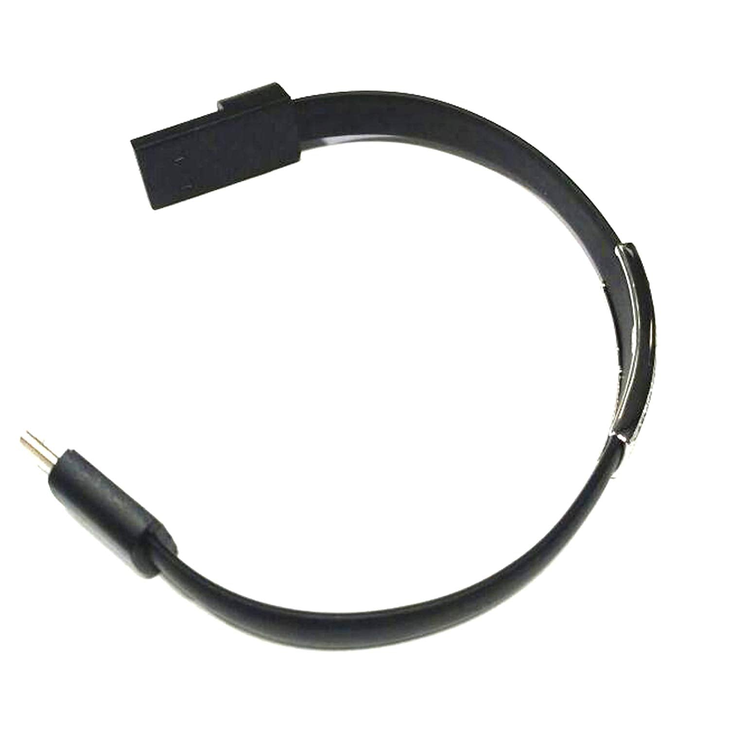 atjewels .925 Sterling Silver W/ Round Cut White Cz Flat USB Cable,Data Charging Cord Black Color Bracelet MOTHER'S DAY SPECIAL OFFER - atjewels.in