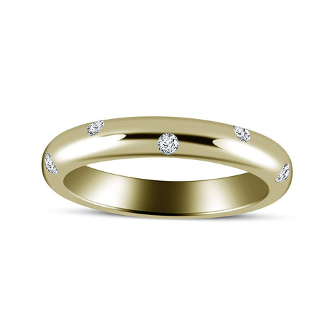 atjewels 14K Yellow Gold Over 925 Silver White CZ Wedding Band and Engagement Ring MOTHER'S DAY SPECIAL OFFER - atjewels.in