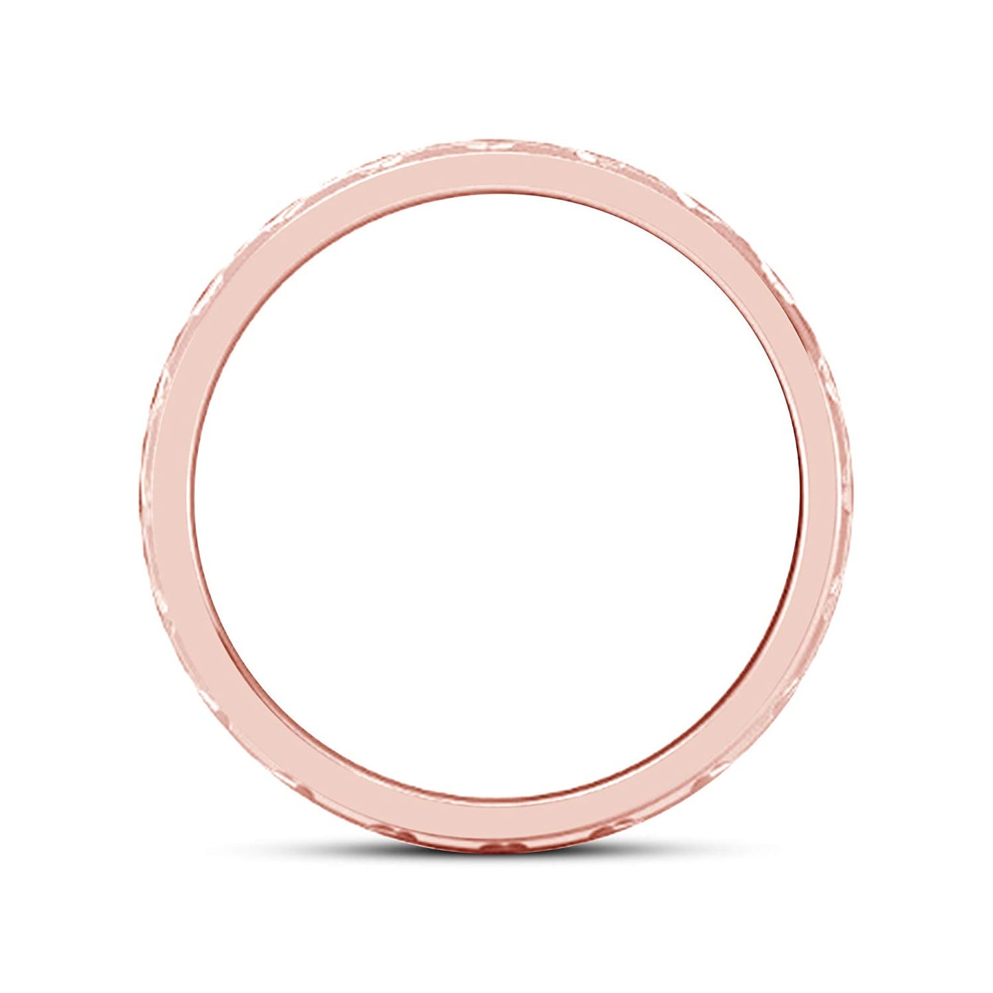 atjewels 18K Rose Gold Over 925 Sterling Silver Plain Wedding Band Ring For Men's MOTHER'S DAY SPECIAL OFFER - atjewels.in