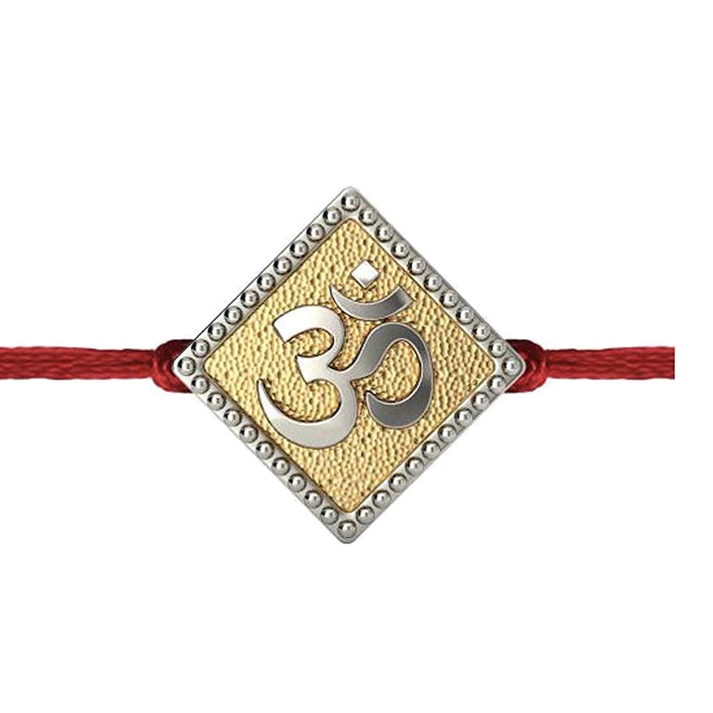 atjewels 14K Two Tone Gold Over .925 Sterling Silver OM Rakhi MOTHER'S DAY SPECIAL OFFER - atjewels.in