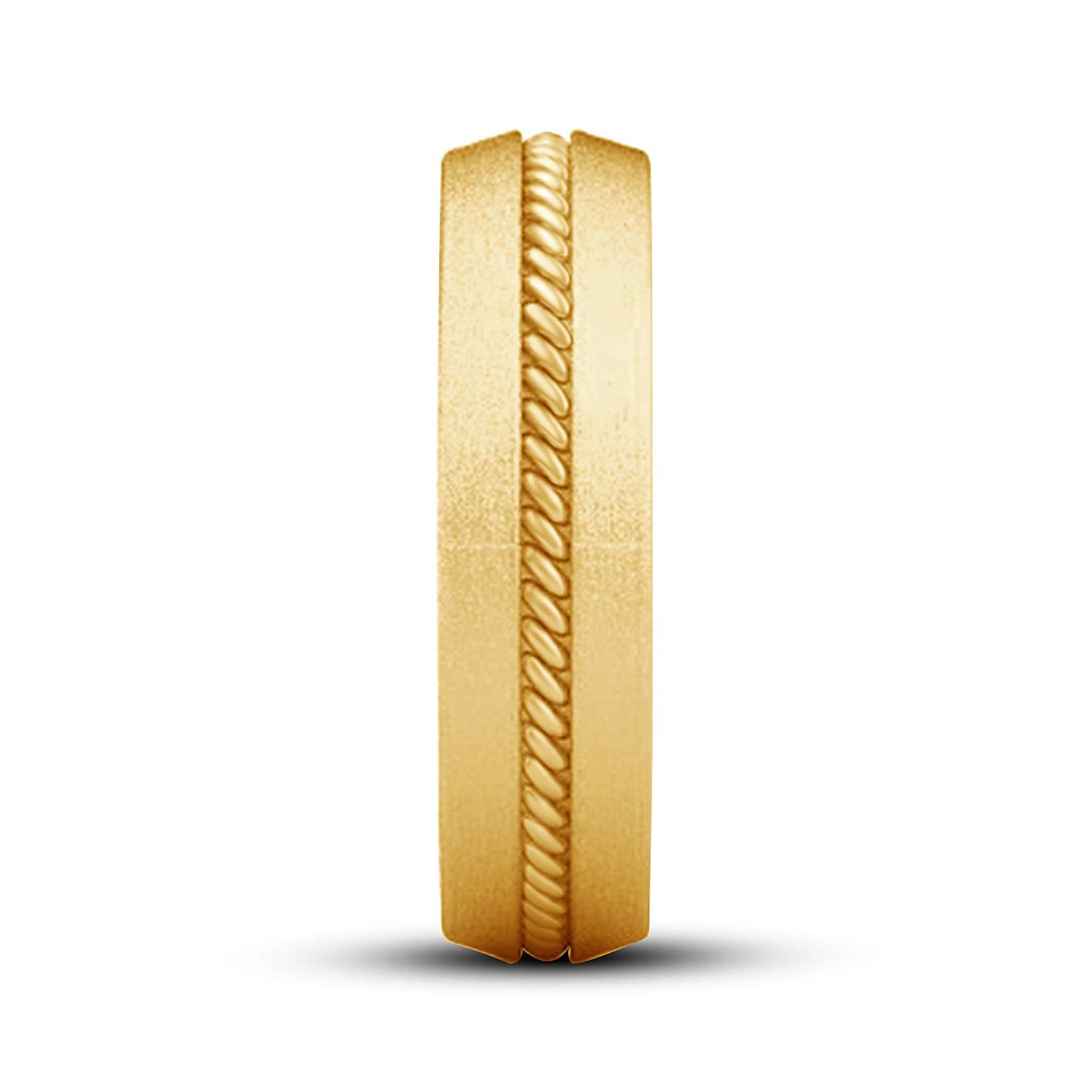 atjewels 18K Yellow Gold Over 925 Sterling Silver Plain Wedding Band Ring For Men's MOTHER'S DAY SPECIAL OFFER - atjewels.in