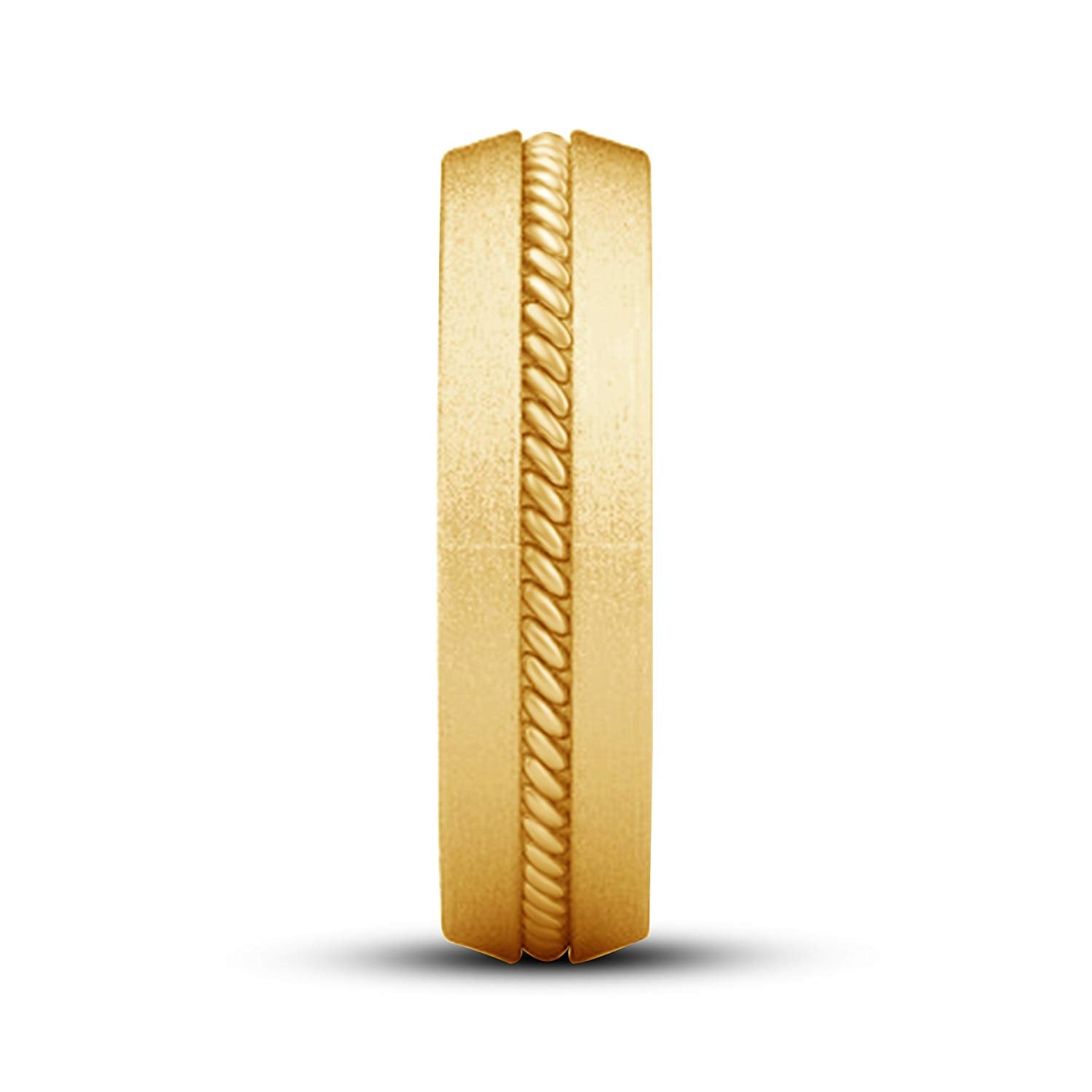 atjewels 18K Yellow Gold Over 925 Sterling Silver Plain Wedding Band Ring For Men's MOTHER'S DAY SPECIAL OFFER - atjewels.in