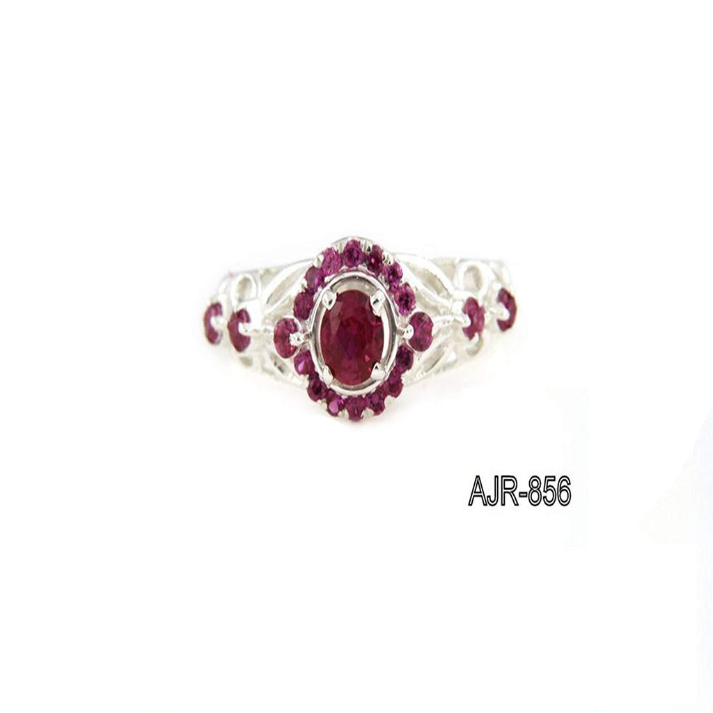 atjewels 0.87 CT 14K White Gold Over .925 Sterling Round Pink Sapphire  Princess Snow White Engagement Ring MOTHER'S DAY SPECIAL OFFER - atjewels.in