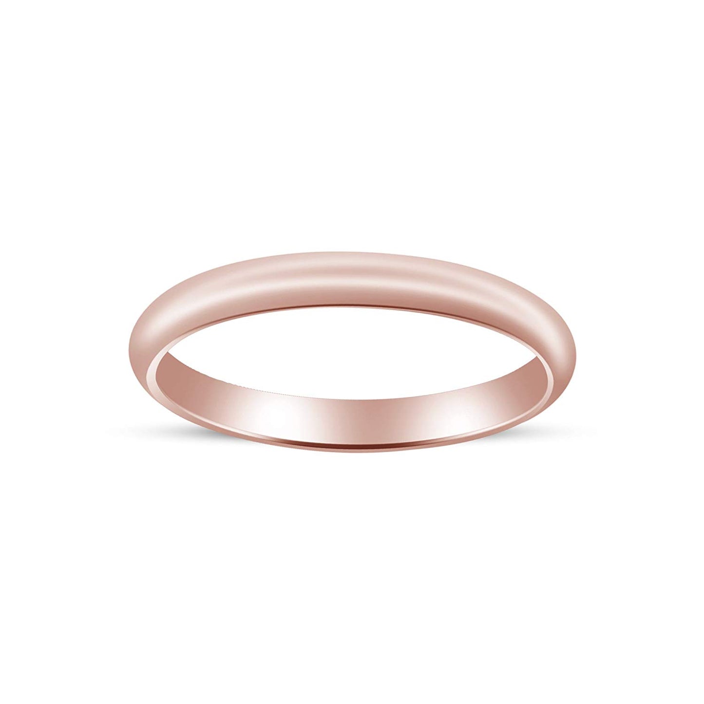 atjewels 14K Rose Gold Over 925 Silver Anniversary Plain Band Ring For Women's MOTHER'S DAY SPECIAL OFFER - atjewels.in