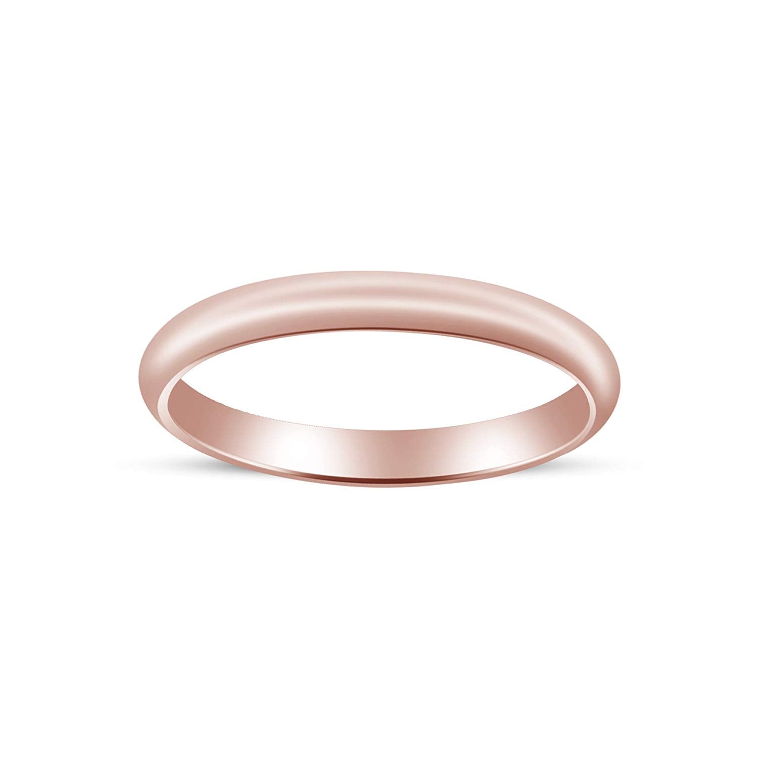 atjewels 14K Rose Gold Over 925 Silver Anniversary Plain Band Ring For Women's MOTHER'S DAY SPECIAL OFFER - atjewels.in