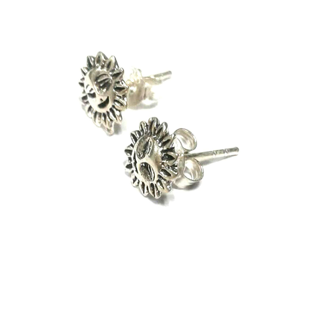atjewels Oxidised .925 Sterling Silver Moon Stud Earrings For Girl's and Women's For MOTHER'S DAY SPECIAL OFFER - atjewels.in