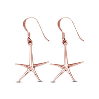 atjewels Offer Star Dangle Earrings For Women/Girls in 18k Rose Gold Plated on 925 Sterling Silver MOTHER'S DAY SPECIAL OFFER - atjewels.in