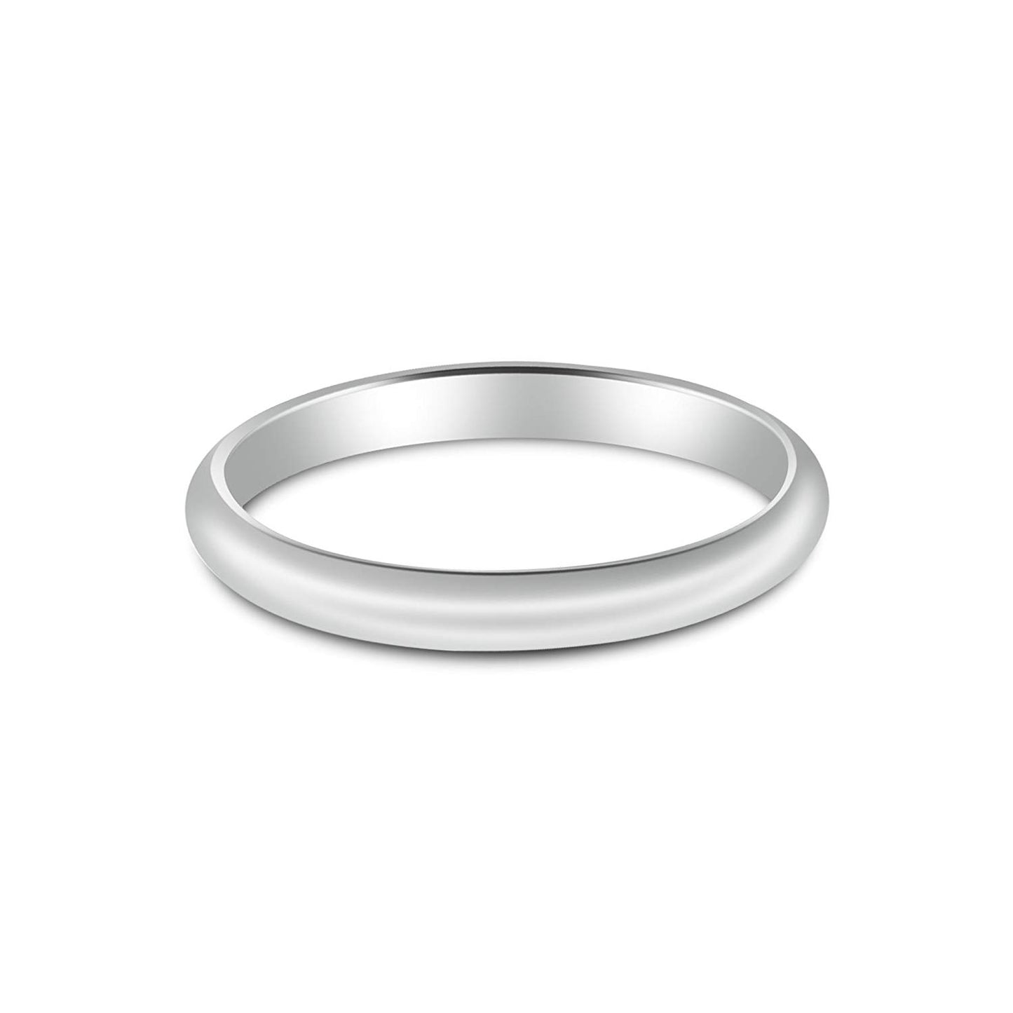 atjewels 18K White Gold Over .925 Sterling Silver Anniversary Plain Band Ring For Women's MOTHER'S DAY SPECIAL OFFER - atjewels.in
