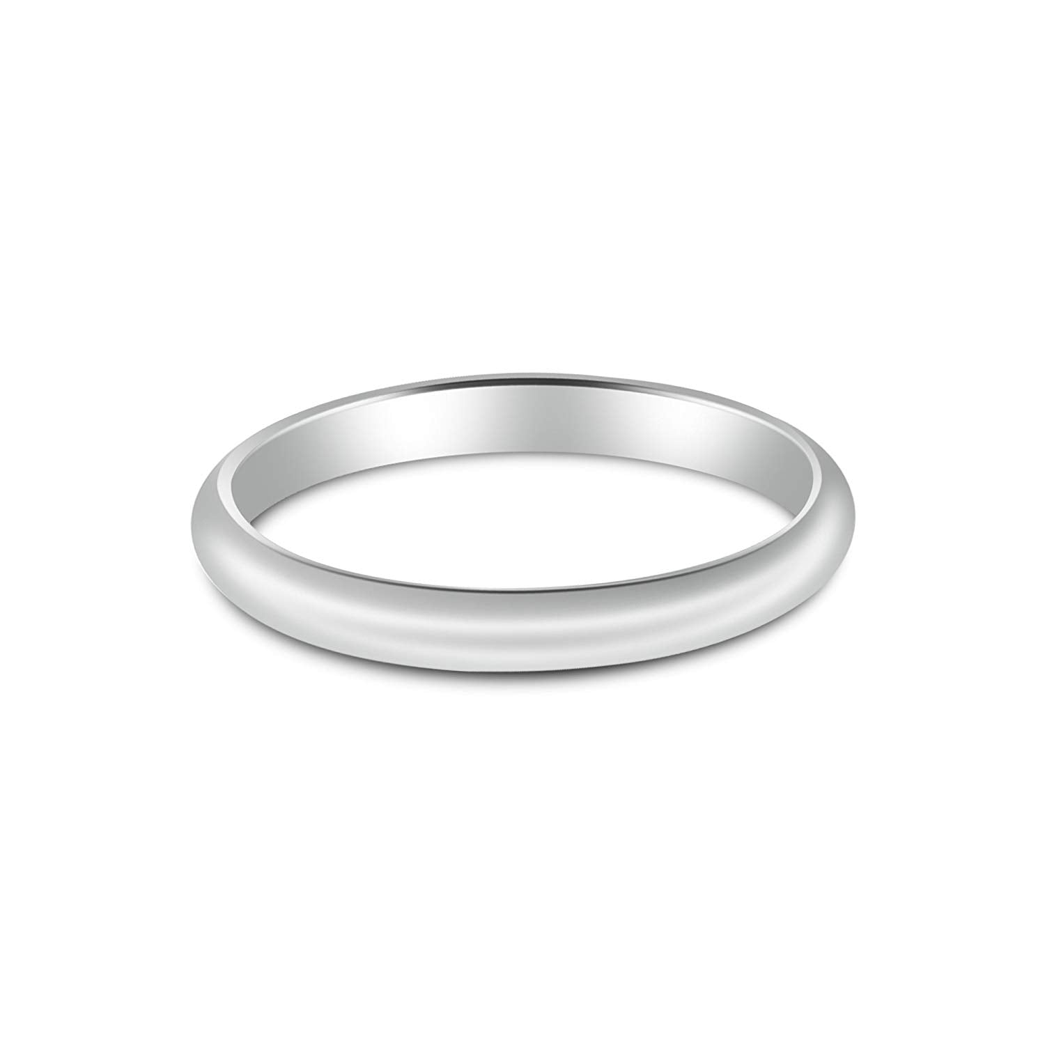 atjewels 18K White Gold Over .925 Sterling Silver Anniversary Plain Band Ring For Women's MOTHER'S DAY SPECIAL OFFER - atjewels.in